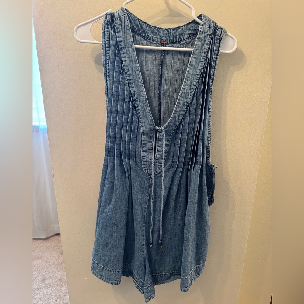 Viral Free Peoplee Denim Romper